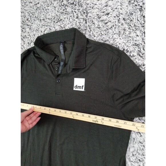 LULULEMON Evolution Short-Sleeve Polo Slim Fit SZ XL Black Sweat-wicking Golf - Picture 4 of 9